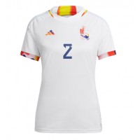 Camiseta Bélgica Toby Alderweireld #2 Segunda Equipación Replica Mundial 2022 para mujer mangas cortas